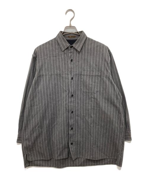 Y's for men（ワイズフォーメン）Y's for men (ワイズフォーメン) オールドストライプシャツ グレー サイズ:記載なしの古着・服飾アイテム