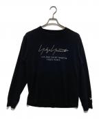 YOHJI YAMAMOTO×New Eraヨウジヤマモト×ニューエラ）の古着「ロングスリーブカットソー」｜ブラック