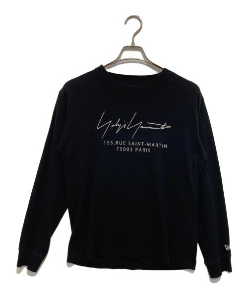 YOHJI YAMAMOTO（ヨウジヤマモト）YOHJI YAMAMOTO (ヨウジヤマモト) New Era (ニューエラ) ロングスリーブカットソー ブラック サイズ:Mの古着・服飾アイテム