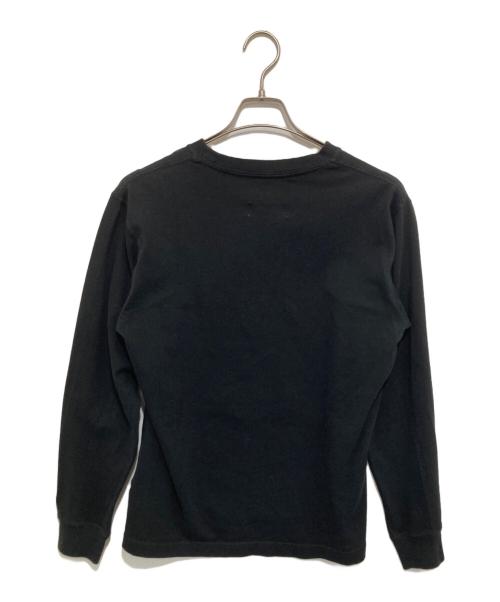 YOHJI YAMAMOTO（ヨウジヤマモト）YOHJI YAMAMOTO (ヨウジヤマモト) New Era (ニューエラ) ロングスリーブカットソー ブラック サイズ:Mの古着・服飾アイテム