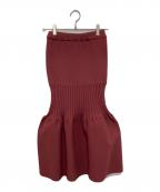 CFCLシーエフシーエル）の古着「FLUTED MERMAID SKIRT（フルーテッド マーメイドスカート）　CF008KG114」｜レッド