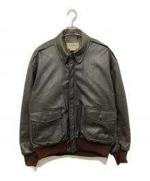 L.L.Bean（エルエルビーン）の古着「80'S TYPE A-2 レザーフライトジャケット　TALONジッパー　made in USA」｜ブラウン