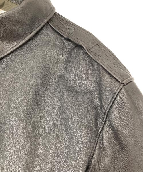 L.L.Bean（エルエルビーン）L.L.Bean (エルエルビーン) 80'S TYPE A-2 レザーフライトジャケット　TALONジッパー　made in USA ブラウン サイズ:48の古着・服飾アイテム
