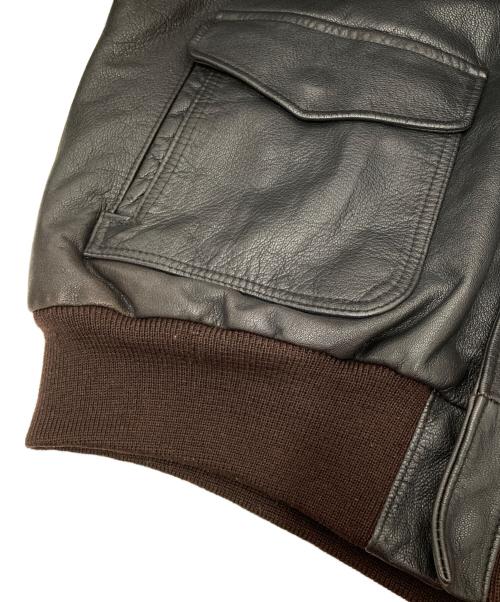 L.L.Bean（エルエルビーン）L.L.Bean (エルエルビーン) 80'S TYPE A-2 レザーフライトジャケット　TALONジッパー　made in USA ブラウン サイズ:48の古着・服飾アイテム