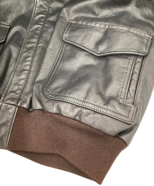 L.L.Bean（エルエルビーン）L.L.Bean (エルエルビーン) 80'S TYPE A-2 レザーフライトジャケット　TALONジッパー　made in USA ブラウン サイズ:48の古着・服飾アイテム