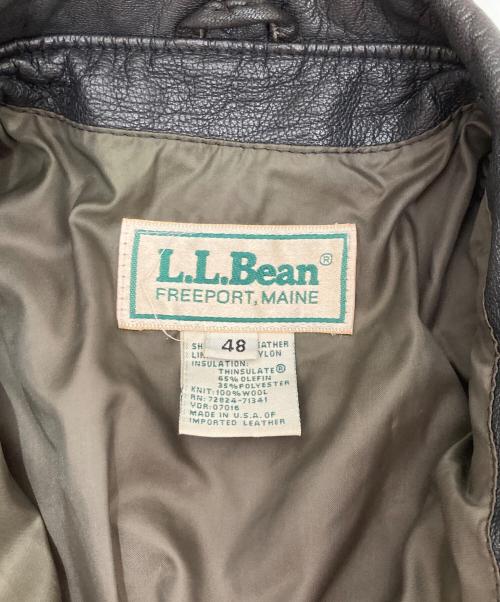 L.L.Bean（エルエルビーン）L.L.Bean (エルエルビーン) 80'S TYPE A-2 レザーフライトジャケット　TALONジッパー　made in USA ブラウン サイズ:48の古着・服飾アイテム