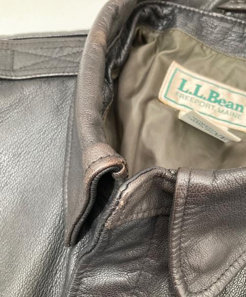 L.L.Bean（エルエルビーン）L.L.Bean (エルエルビーン) 80'S TYPE A-2 レザーフライトジャケット　TALONジッパー　made in USA ブラウン サイズ:48の古着・服飾アイテム