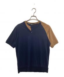KOLOR（カラー）の古着「ドッキングTシャツ　21SCM-T10206」｜ネイビー