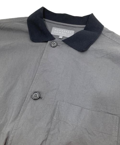 MARGARET HOWELL（マーガレットハウエル）MARGARET HOWELL (マーガレットハウエル) MATT COTTON SILK POPLIN コットン シルク カバーオール グレー サイズ:Mの古着・服飾アイテム