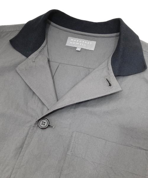 MARGARET HOWELL（マーガレットハウエル）MARGARET HOWELL (マーガレットハウエル) MATT COTTON SILK POPLIN コットン シルク カバーオール グレー サイズ:Mの古着・服飾アイテム