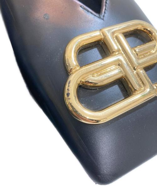 BALENCIAGA（バレンシアガ）BALENCIAGA (バレンシアガ) ダブルスクエアBBフラットミュール ブラック サイズ:36 1/2の古着・服飾アイテム