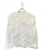 YORIヨリ）の古着「Shirocon ホイップカラーブラウス シロコン SC2121-010AW-2」｜ホワイト