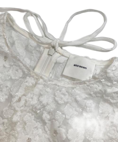 YORI（ヨリ）YORI (ヨリ) shirocon レースジャガードブラウス SC21-25025AW ホワイト サイズ:38の古着・服飾アイテム