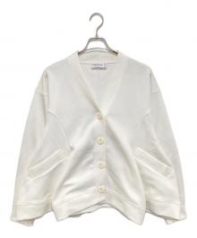 nagonstans（ナゴンスタンス）の古着「curve drape cardigan（カーブドレープカーディガン）　470HS880-0530」｜ホワイト