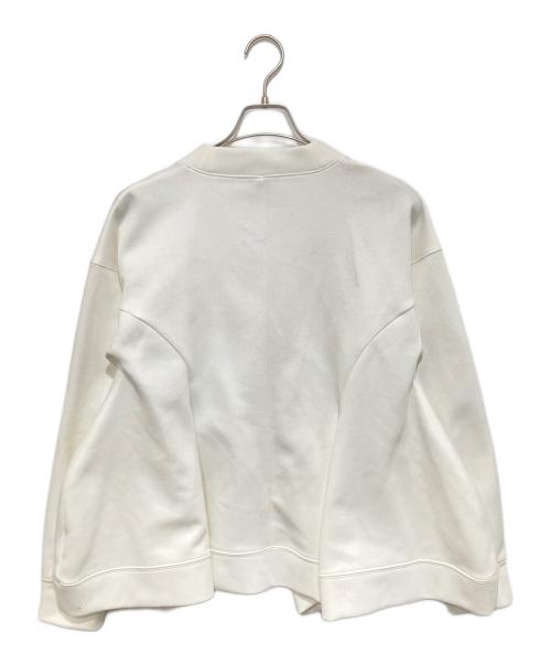 nagonstans（ナゴンスタンス）nagonstans (ナゴンスタンス) curve drape cardigan（カーブドレープカーディガン）　470HS880-0530 ホワイト サイズ:Mの古着・服飾アイテム