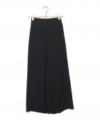 ENFOLDエンフォルド）の古着「ELASTIC WIDE TROUSERS　エラスティックワイドトラウザーズ　300HS631-2610」｜ブラック