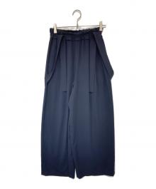 ENFOLD（エンフォルド）の古着「TWO-WAY RELAX ELASTIC PANTS ツーウェイリラックスエラスティックパンツ　300HA231-0250」｜ネイビー