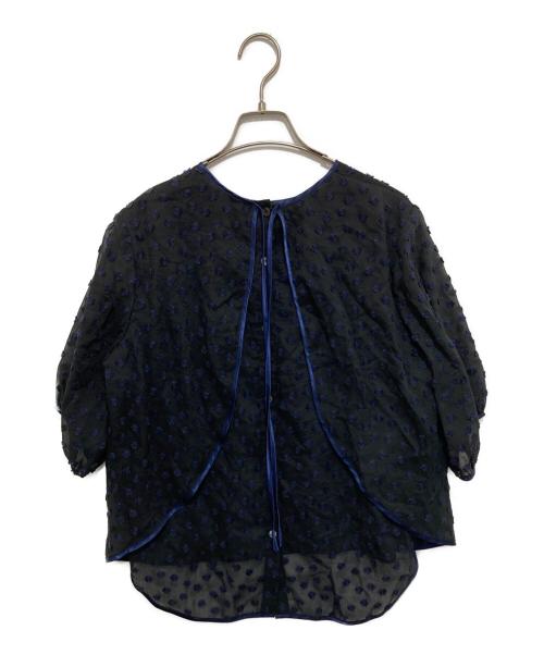 YORI（ヨリ）YORI (ヨリ) shirocon フローラバックリボンブラウス/シロコン/SC21-23012SM ブラック サイズ:36の古着・服飾アイテム