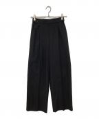 YORIヨリ）の古着「ノンアイロンワイドパンツ　YR22-23138AW」｜ブラック