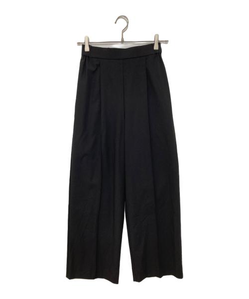 YORI（ヨリ）YORI (ヨリ) ノンアイロンワイドパンツ　YR22-23138AW ブラック サイズ:36の古着・服飾アイテム