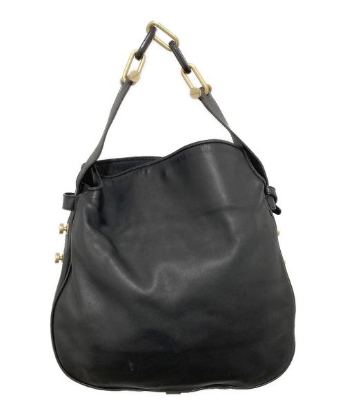 MaxMara（マックスマーラ）MaxMara (マックスマーラ) チェーン レザーハンドバッグ ブラックの古着・服飾アイテム