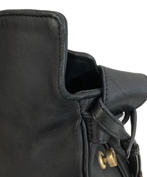 MaxMara（マックスマーラ）MaxMara (マックスマーラ) チェーン レザーハンドバッグ ブラックの古着・服飾アイテム