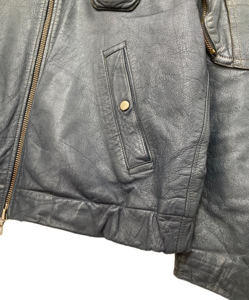 French Army（フランス軍）French Army (フランス軍) 70s Pilot Leather Jacket（パイロットレザージャケット）　フランス空軍 ・73年納品 ネイビー サイズ:不明の古着・服飾アイテム