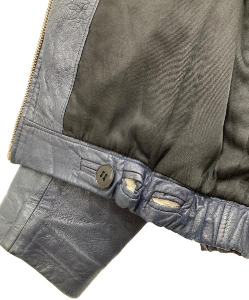 French Army（フランス軍）French Army (フランス軍) 70s Pilot Leather Jacket（パイロットレザージャケット）　フランス空軍 ・73年納品 ネイビー サイズ:不明の古着・服飾アイテム