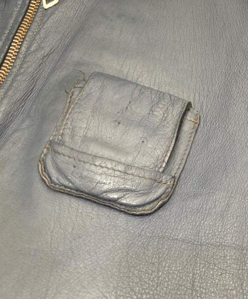 French Army（フランス軍）French Army (フランス軍) 70s Pilot Leather Jacket（パイロットレザージャケット）　フランス空軍 ・73年納品 ネイビー サイズ:不明の古着・服飾アイテム