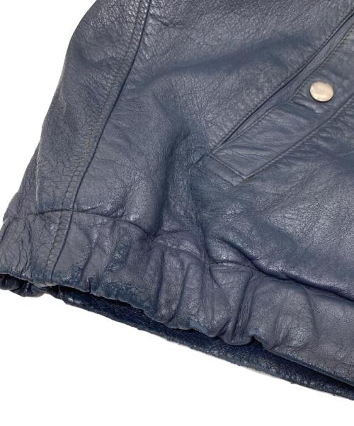 French Army（フランス軍）French Army (フランス軍) 70s Pilot Leather Jacket（パイロットレザージャケット）　フランス空軍 ・73年納品 ネイビー サイズ:不明の古着・服飾アイテム