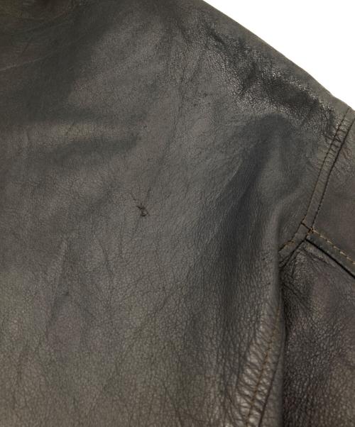 French Army（フランス軍）French Army (フランス軍) 70s Pilot Leather Jacket（パイロットレザージャケット）　フランス空軍 ・73年納品 ネイビー サイズ:不明の古着・服飾アイテム