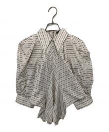 ISABEL MARANT（イザベルマラン）の古着「シルクキュプラ バルーンスリーブブラウス 78-01-21-01003」｜ホワイト