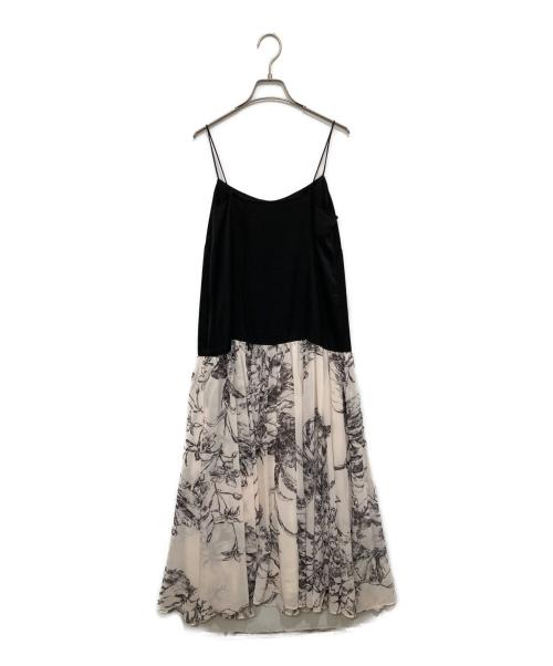 Snidel（スナイデル）Snidel (スナイデル) ロースイッチングキャミワンピース/SWFO244035 ホワイト×ブラックの古着・服飾アイテム
