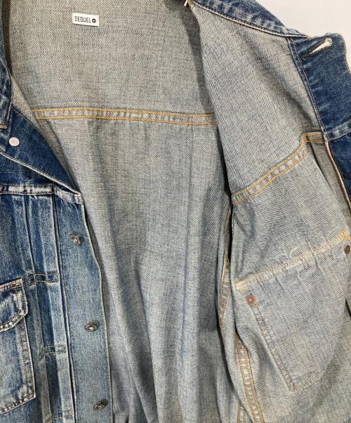 SEQUEL（シークエル）SEQUEL (シークエル) FRAGMENT DESIGN (フラグメントデザイン) デニムジャケット ブルー サイズ:Lの古着・服飾アイテム