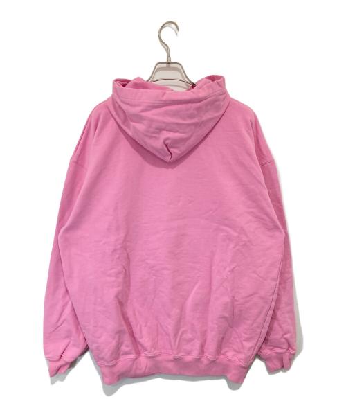 BALENCIAGA（バレンシアガ）BALENCIAGA (バレンシアガ) ラインストーンBBロゴプルオーバーパーカー　578135 TMVP3 ピンク サイズ:Mの古着・服飾アイテム