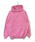 BALENCIAGA（バレンシアガ）の古着「ラインストーンBBロゴプルオーバーパーカー　578135 TMVP3」｜ピンク