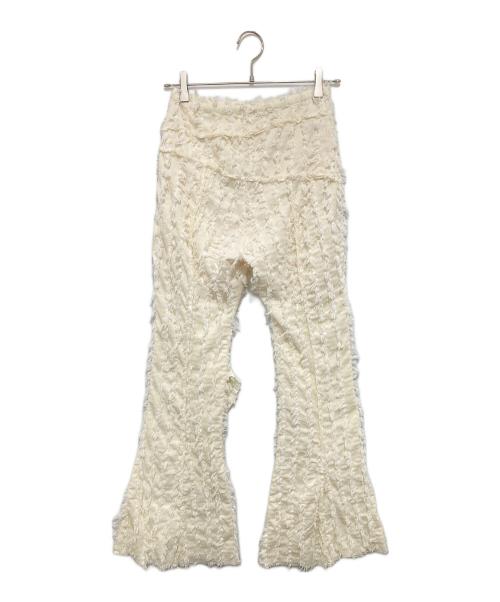 PRANK PROJECT（プランクプロジェクト）PRANK PROJECT (プランクプロジェクト) Fringe Jacquard Flare Pants(フリンジジャガードフレアパンツ)　31251465602 アイボリー サイズ:36の古着・服飾アイテム