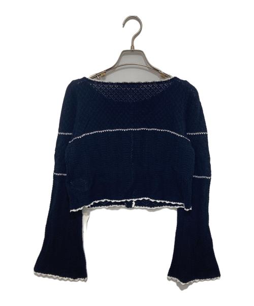 Snidel（スナイデル）Snidel (スナイデル) クロシェニットセットアップ　SWNO251144 ネイビー サイズ:Fの古着・服飾アイテム