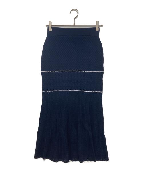 Snidel（スナイデル）Snidel (スナイデル) クロシェニットセットアップ　SWNO251144 ネイビー サイズ:Fの古着・服飾アイテム