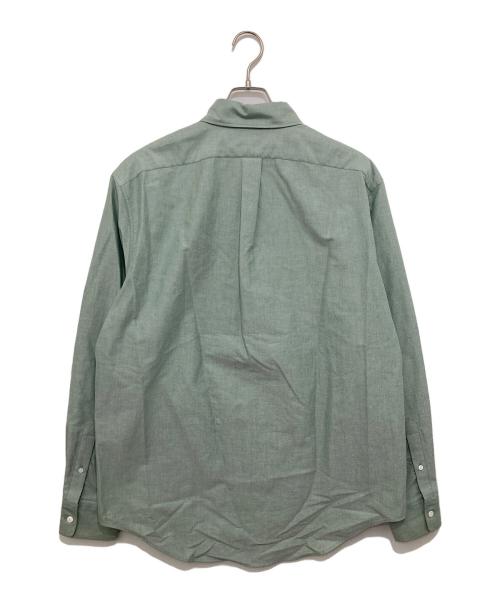 maison kitsune（メゾンキツネ）maison kitsune (メゾンキツネ) CONTOUR FOX HEAD SKATE SHIRT（コントア フォックスヘッド スケートシャツ）/ 長袖シャツ　MM00405WC5012 グリーン サイズ:Mの古着・服飾アイテム