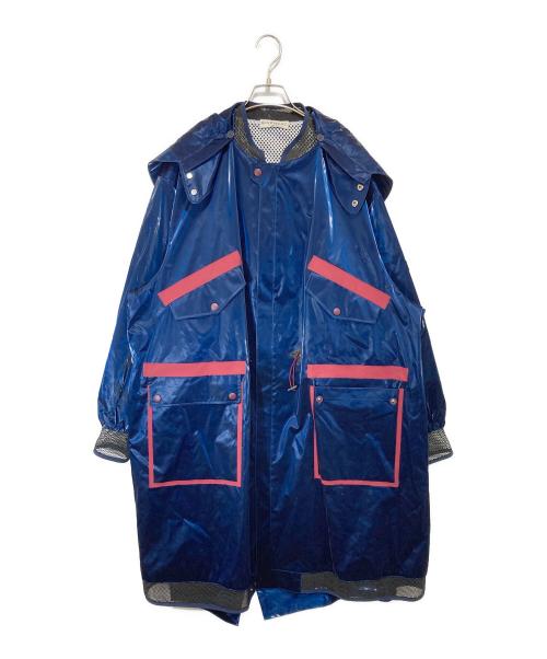 GIVENCHY（ジバンシィ）GIVENCHY (ジバンシィ) ベルベット エフェクト オーバーサイズ コート ネイビー サイズ:46の古着・服飾アイテム