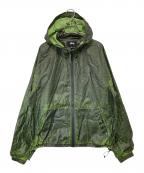stussyステューシー）の古着「Beach Shell Cracked Ripstop　ビーチシェルクラックドジャケット」｜グリーン