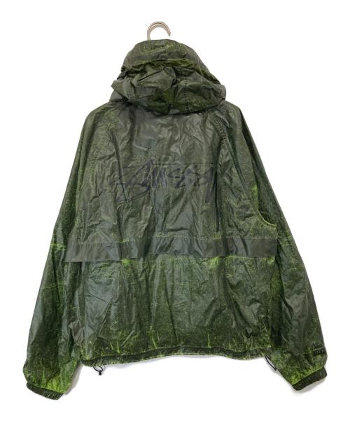 stussy（ステューシー）stussy (ステューシー) Beach Shell Cracked Ripstop　ビーチシェルクラックドジャケット グリーン サイズ:Mの古着・服飾アイテム