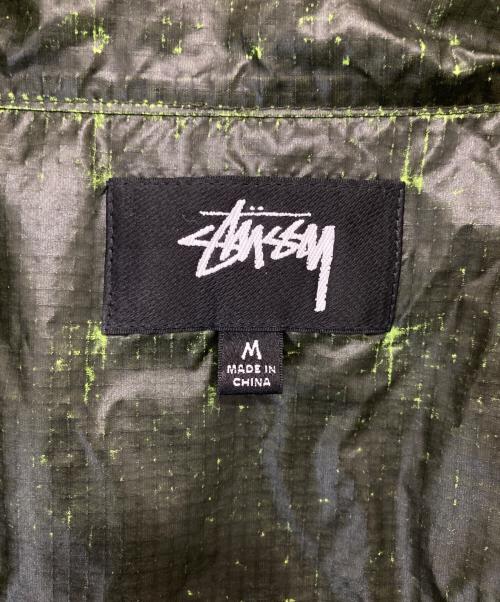 stussy（ステューシー）stussy (ステューシー) Beach Shell Cracked Ripstop　ビーチシェルクラックドジャケット グリーン サイズ:Mの古着・服飾アイテム
