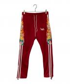 doubletダブレット）の古着「19SS EMBROIDERY TRACK PANTS（エンブロイダリートラックパンツ）　19SS18LC02」｜レッド