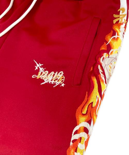 doublet（ダブレット）doublet (ダブレット) 19SS EMBROIDERY TRACK PANTS（エンブロイダリートラックパンツ）　19SS18LC02 レッド サイズ:Sの古着・服飾アイテム