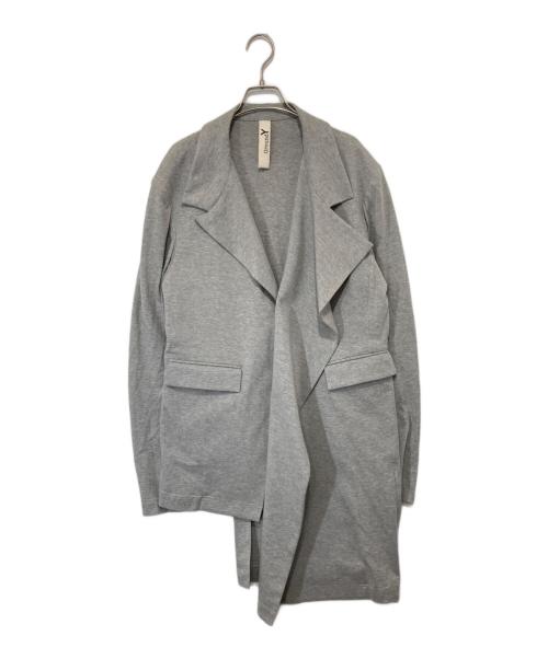 GROUND Y（グラウンドワイ）GROUND Y (グラウンドワイ) Asymmetrical Jacket　アシンメトリカルジャケット　GW-J01-011 グレー サイズ:3の古着・服飾アイテム