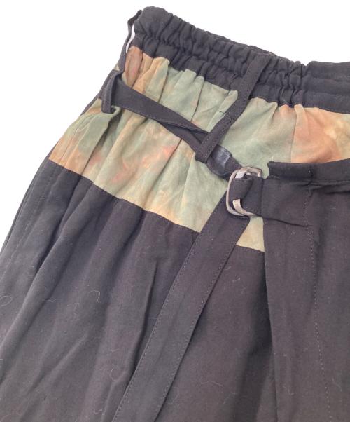 GROUND Y（グラウンドワイ）GROUND Y (グラウンドワイ) スカートレイヤードパンツ　GO-P06-800 ブラック サイズ:3の古着・服飾アイテム