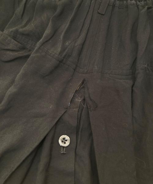 GROUND Y（グラウンドワイ）GROUND Y (グラウンドワイ) スカートレイヤードパンツ　GO-P06-800 ブラック サイズ:3の古着・服飾アイテム