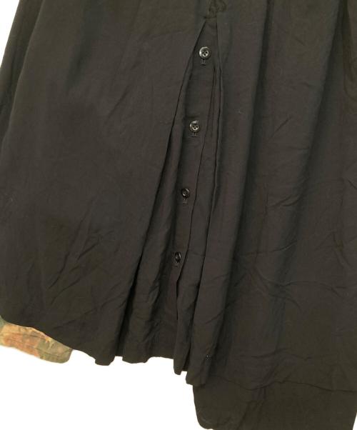 GROUND Y（グラウンドワイ）GROUND Y (グラウンドワイ) スカートレイヤードパンツ　GO-P06-800 ブラック サイズ:3の古着・服飾アイテム